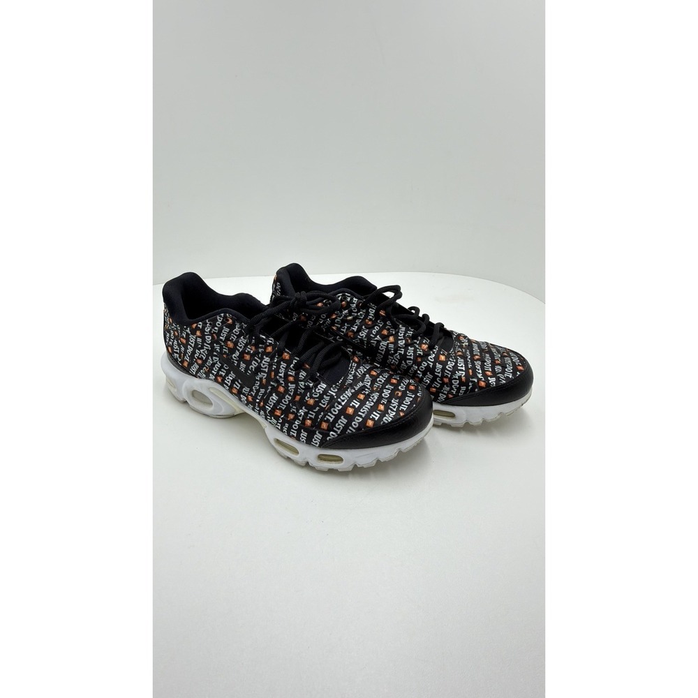 Nike Air Max Plus 'Just Do It' Women's Size 7 1/2  Black/White/Orange 862201-007